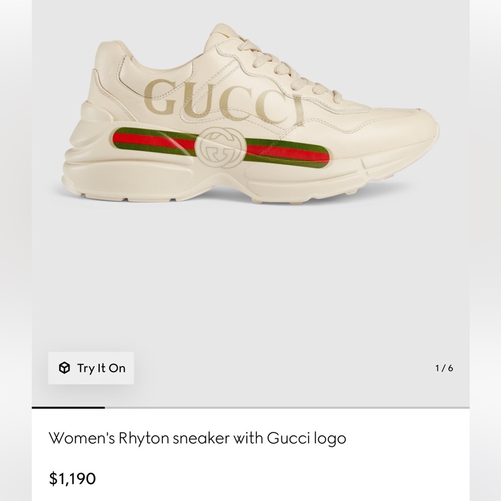 Gucci Cream Sneakers with Vintage-Inspired Design